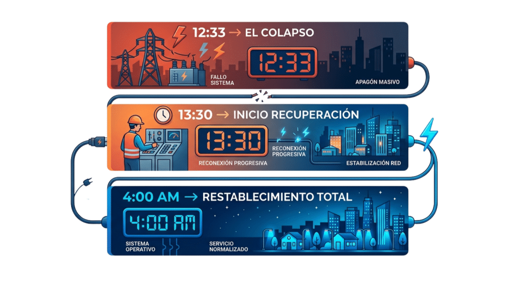 cronología apagón eléctrico España 28 abril 2025