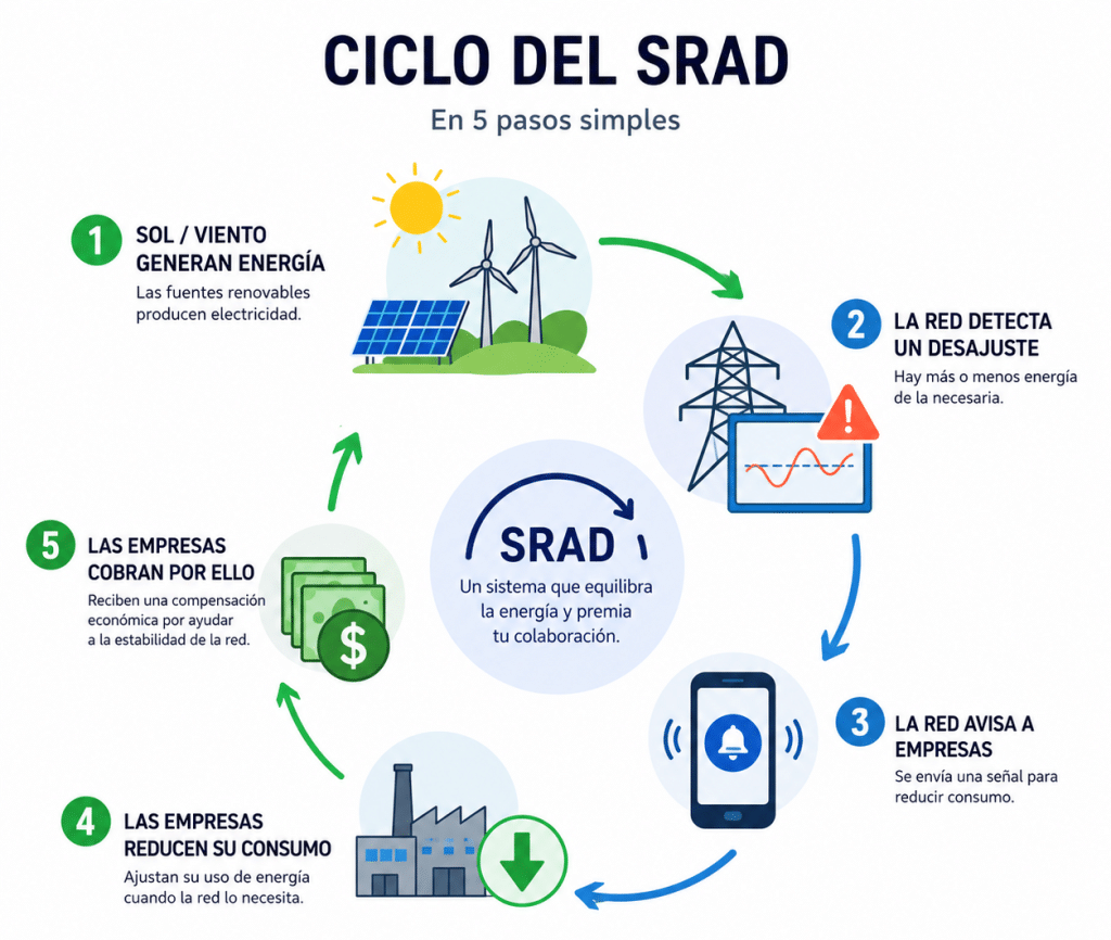 cómo funciona el SRAD servicio respuesta activa demanda