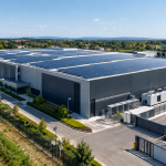 data center con paneles solares